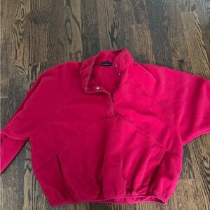 Beyond Yoga Vibrant Red Sherpa Sweatshirt